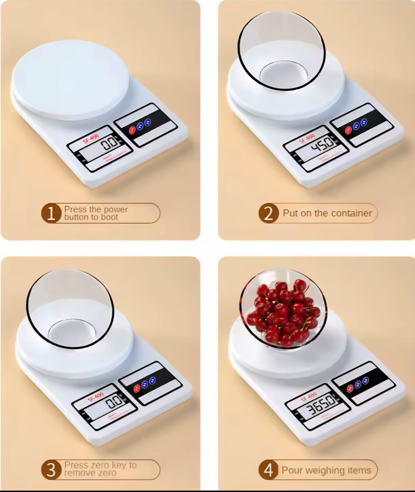 Electronic kitchen scale