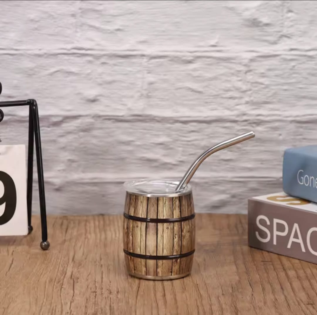 Matte barrel tumbler