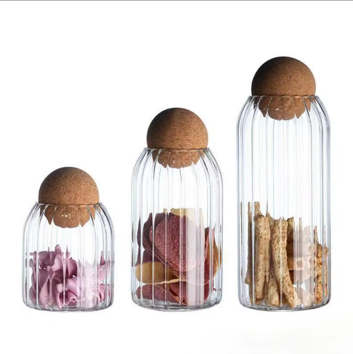 glass jars set of 3