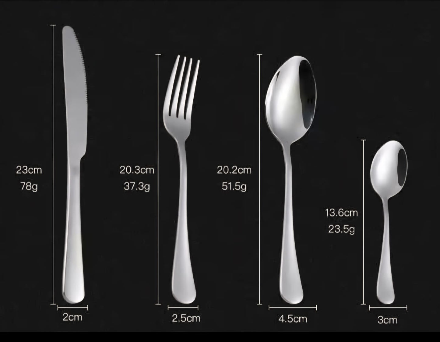 stainless steel cutlery set