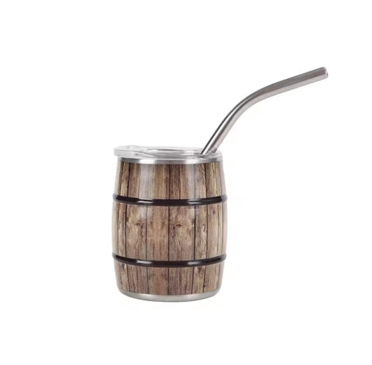 Matte barrel tumbler